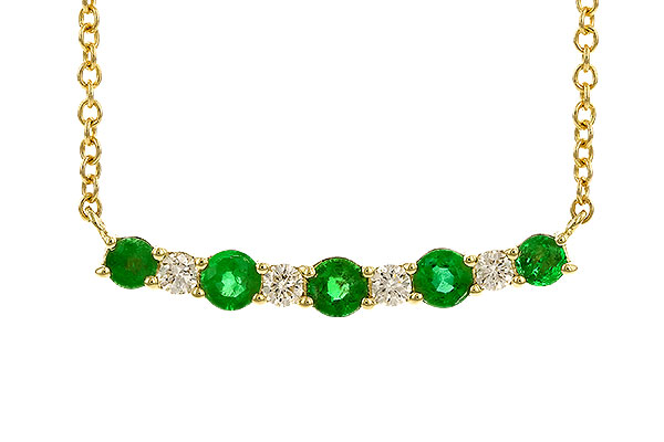 B328-62404: NECK .43 TW EMERALD .55 TGW
