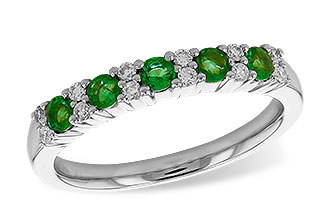 B328-62431: LDS WED RG .33 EMERALD .47 TGW