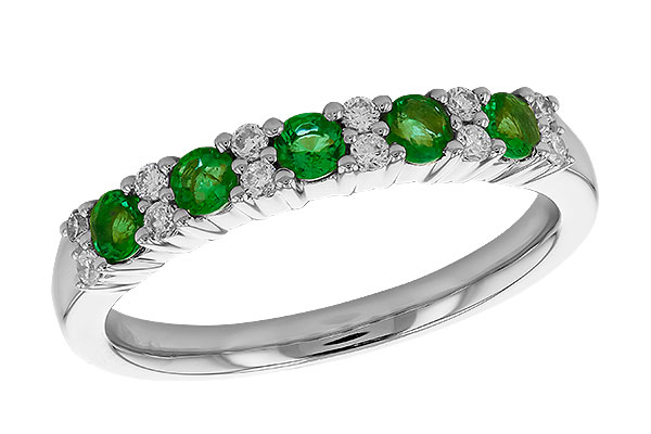 B328-62431: LDS WED RG .33 EMERALD .47 TGW
