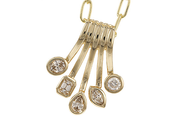 B328-62440: NECKLACE .42 TW FANCY CUT DIAMONDS (18")