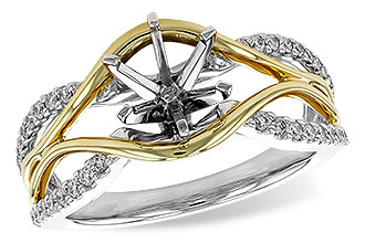 B328-63340: C243-12386 WITH WG RING / YG TRIM .25 TW