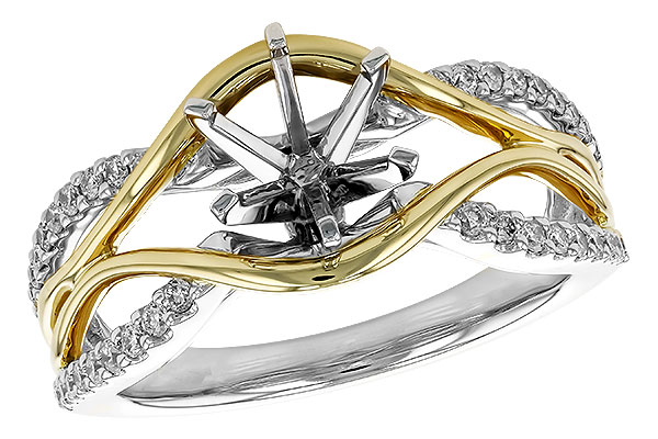 B328-63340: C243-12386 WITH WG RING / YG TRIM .25 TW