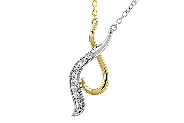 B329-50604: NECKLACE .10 TW (18")