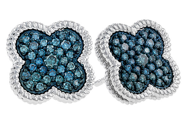B329-50622: EARRINGS .50 TW BLUE DIAS