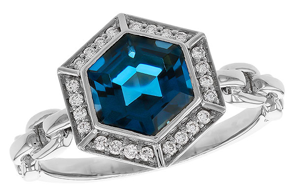 B329-51495: LDS RG 2.03 LONDON BLUE TOPAZ 2.14 TGW (7.5MM LBT)