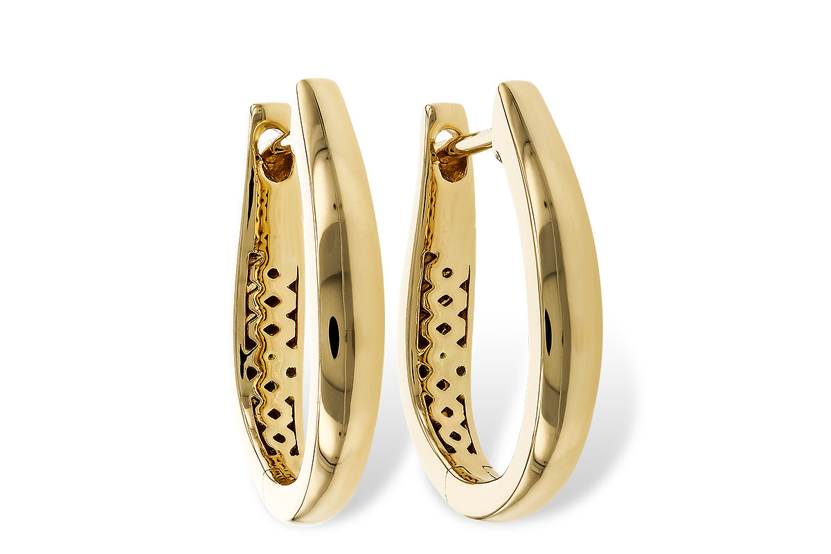 B329-51531: GOLD EARRINGS (17MM)