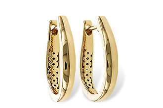 B329-51531: GOLD EARRINGS (17MM)