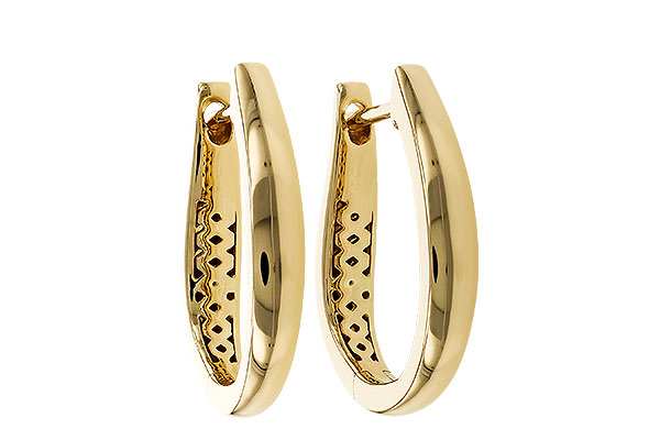 B329-51531: GOLD EARRINGS (17MM)