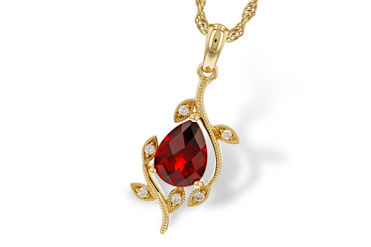 B329-52386: NECKLACE 1.34 GARNET 1.39 TGW (8X6MM GAR)