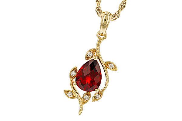 B329-52386: NECKLACE 1.34 GARNET 1.39 TGW (8X6MM GAR)