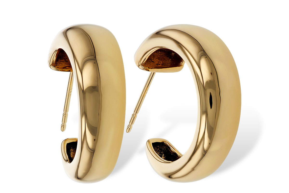 B329-53286: GOLD EARRINGS (20MM)