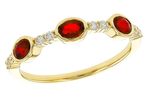 B329-54186: LDS WED RG .66 TW RUBY .78 TGW