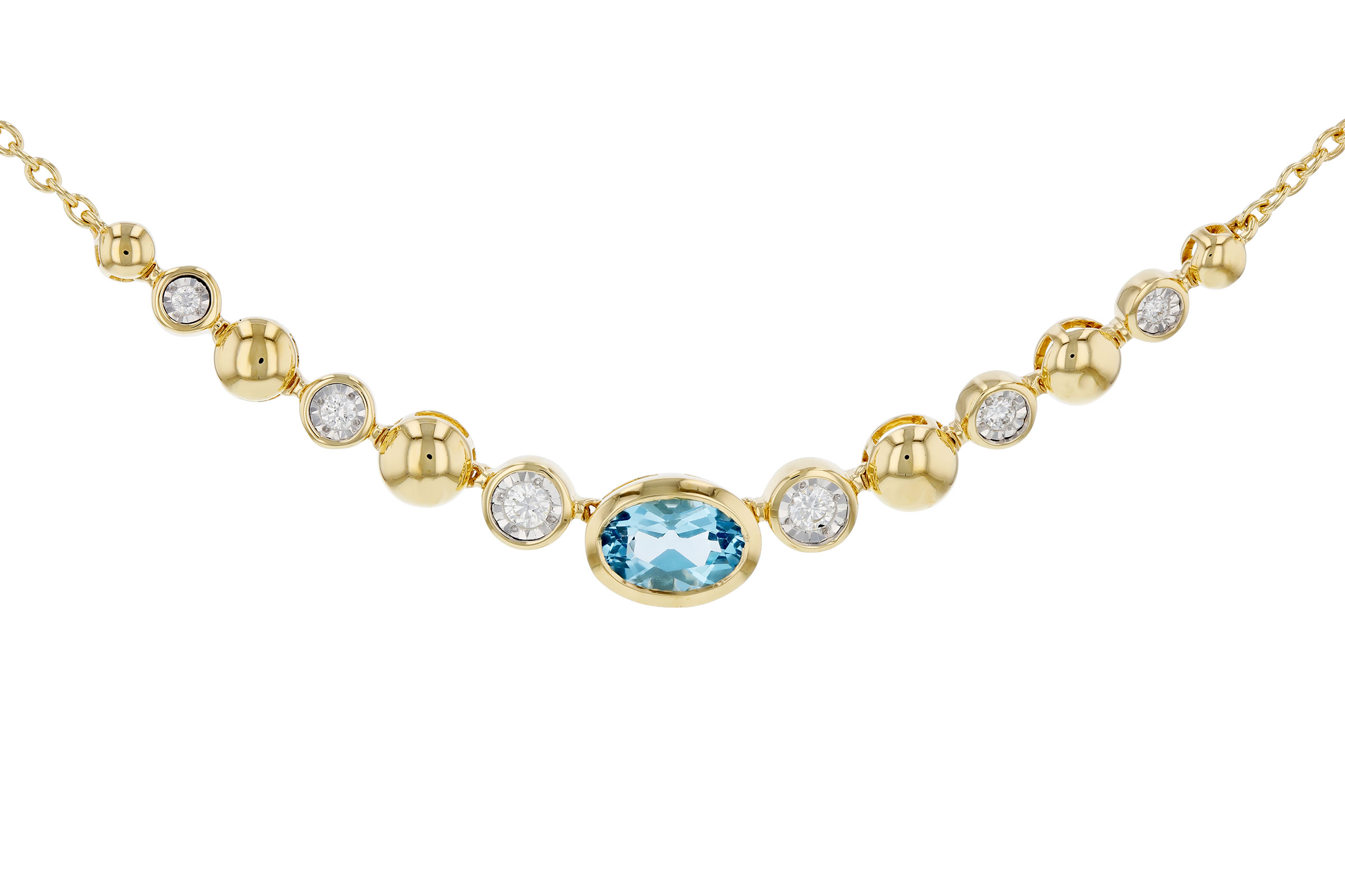B330-37877: NECKLACE .83 SWISS BLUE TOPAZ .95 TGW (17")