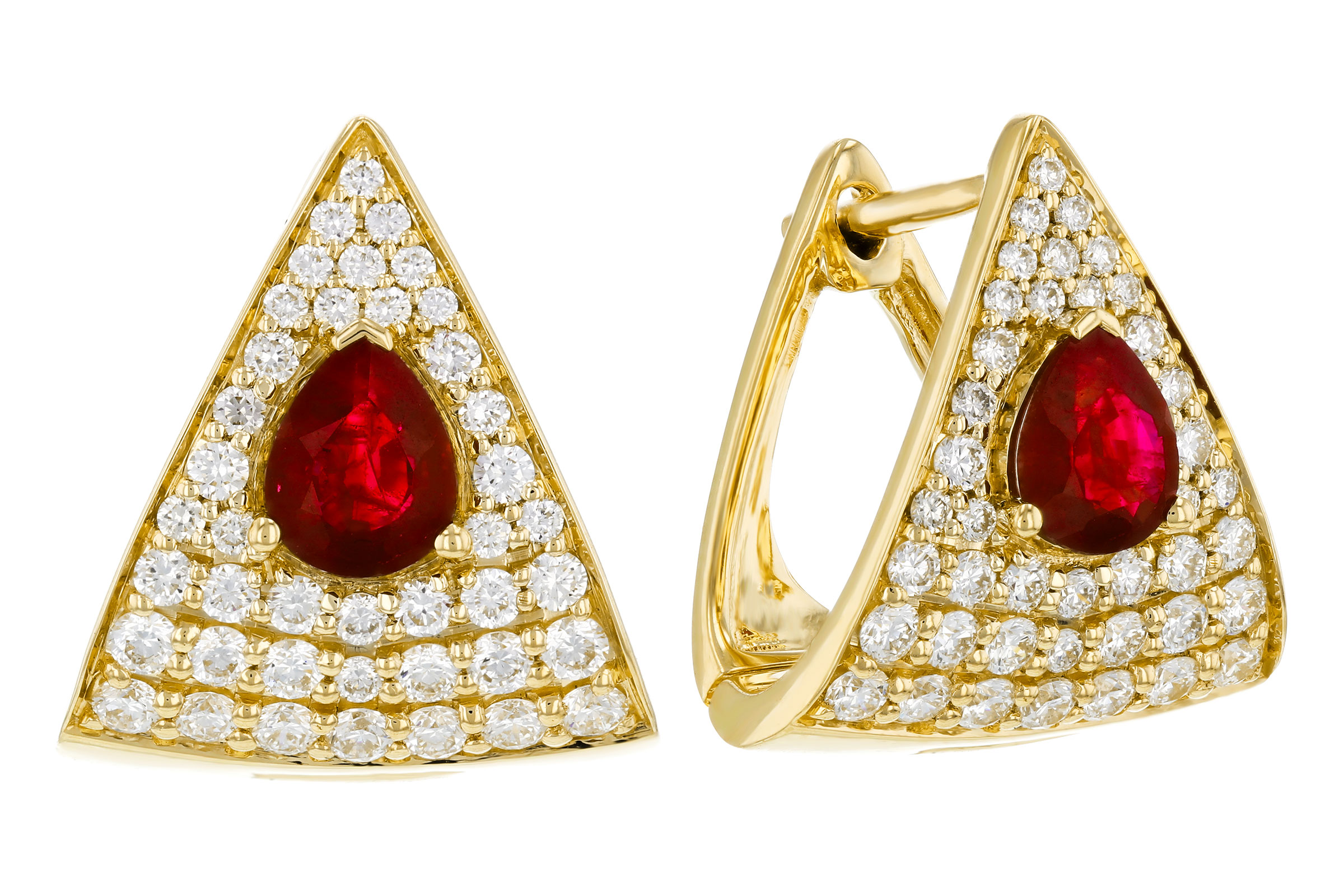 B330-38795: EARRINGS .63 TW RUBY 1.18 TGW (5x4MM RU)