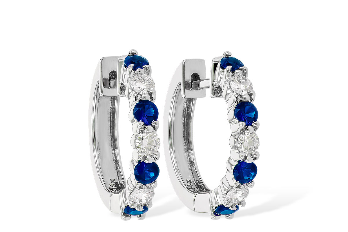 C055-85113: EARRINGS .64 SAPP 1.05 TGW