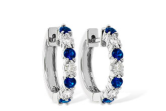 C055-85113: EARRINGS .64 SAPP 1.05 TGW