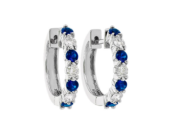 C055-85113: EARRINGS .64 SAPP 1.05 TGW