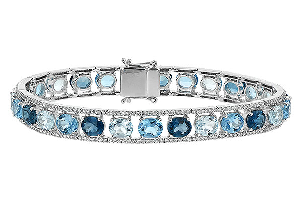 C244-02377: BRACELET 16.54 BLUE TOPAZ 17.78 TGW