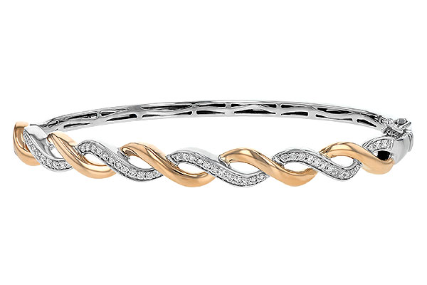 C244-06004: BANGLE BRACELET .42 TW (ROSE & WG)