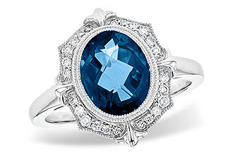 C244-98740: LDS RG 3.00 LONDON BLUE TOPAZ 3.16 TGW