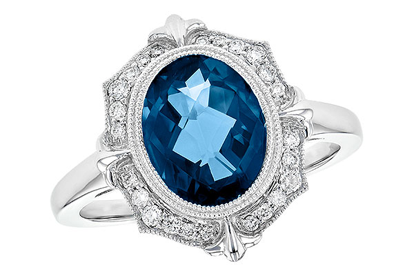 C244-98740: LDS RG 3.00 LONDON BLUE TOPAZ 3.16 TGW