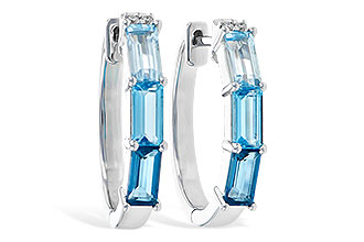 C327-66958: EARR 2.51 BLUE TOPAZ 2.55 TGW