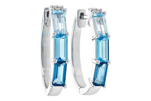 C327-66958: EARR 2.51 BLUE TOPAZ 2.55 TGW