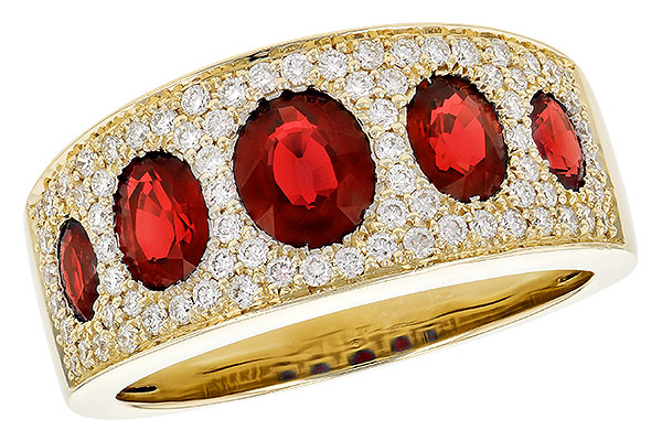 C327-67840: LDS WED RG 1.60 TW RUBY 2.00 TGW