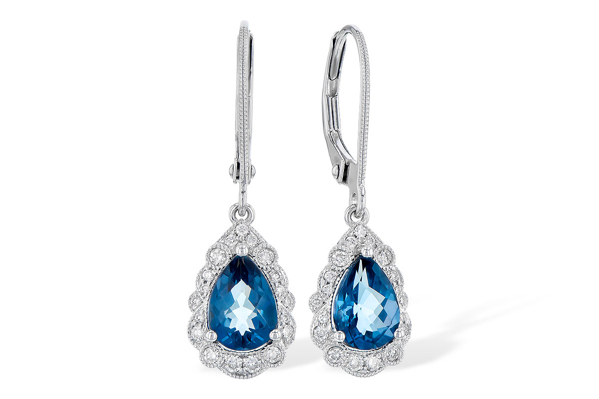 C327-71540: EARR 1.48 TW LONDON BLUE TOPAZ 1.63 TGW