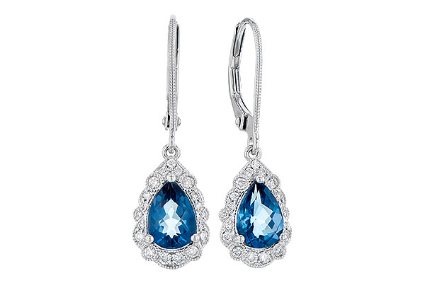 C327-71540: EARR 1.48 TW LONDON BLUE TOPAZ 1.63 TGW