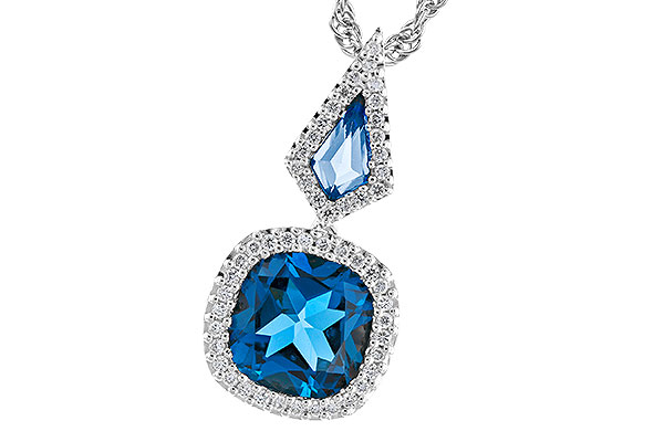 C328-58740: NECK 2.24 TW LONDON BLUE TOPAZ 2.40 TGW