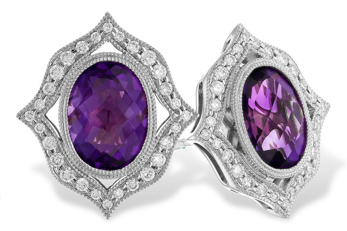 C328-61522: EARR 2.12 TW AMETHYST 2.36 TGW (8x6 MM AMY)