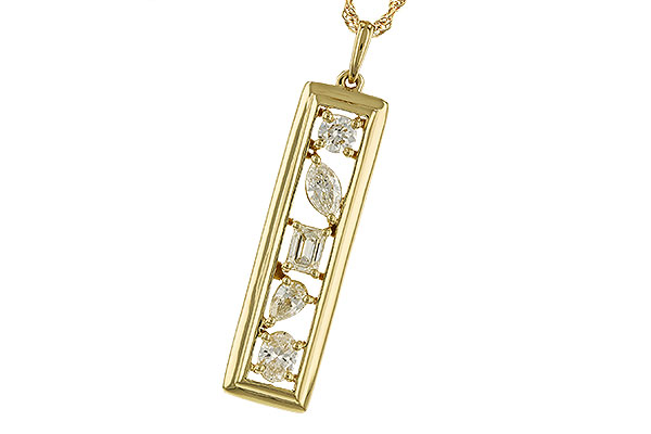 C328-63295: NECKLACE .85 TW FANCY CUT DIAMONDS