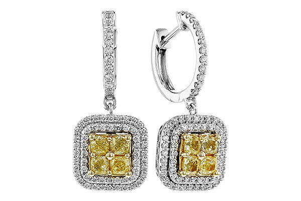 C329-48777: EARR 1.04 FANCY YELLOW DIAMONDS 1.62 TW