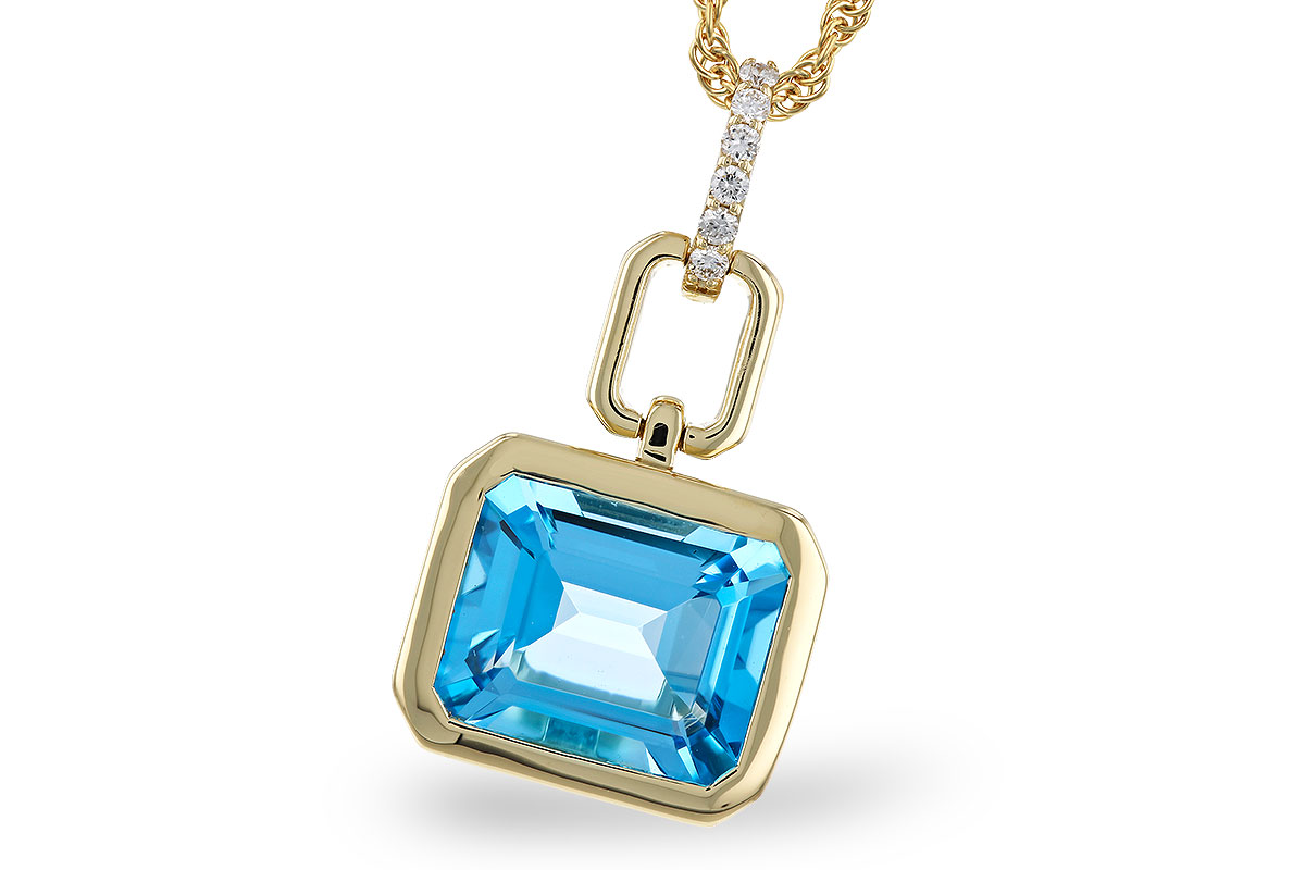 C329-49722: NECKLACE 3.26 BLUE TOPAZ 3.30 TGW (10x8MM BT)