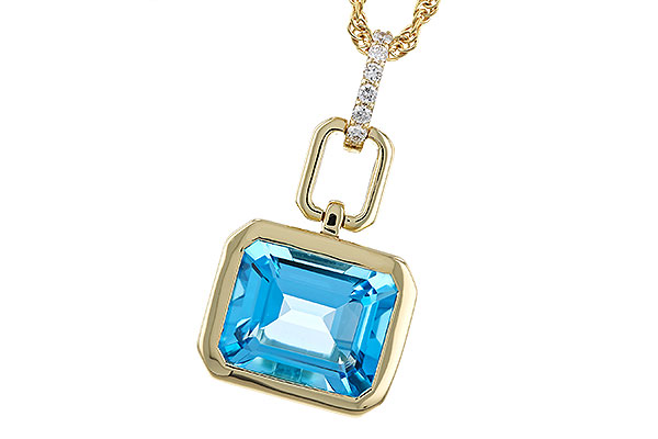 C329-49722: NECKLACE 3.26 BLUE TOPAZ 3.30 TGW (10x8MM BT)