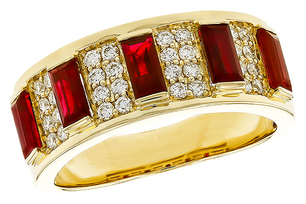 C329-50631: LDS WED RG 1.40 TW RUBY 1.69 TGW