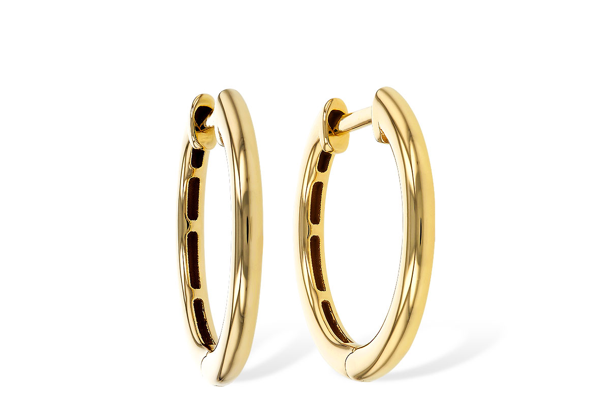C329-53286: GOLD EARRINGS (16MM)