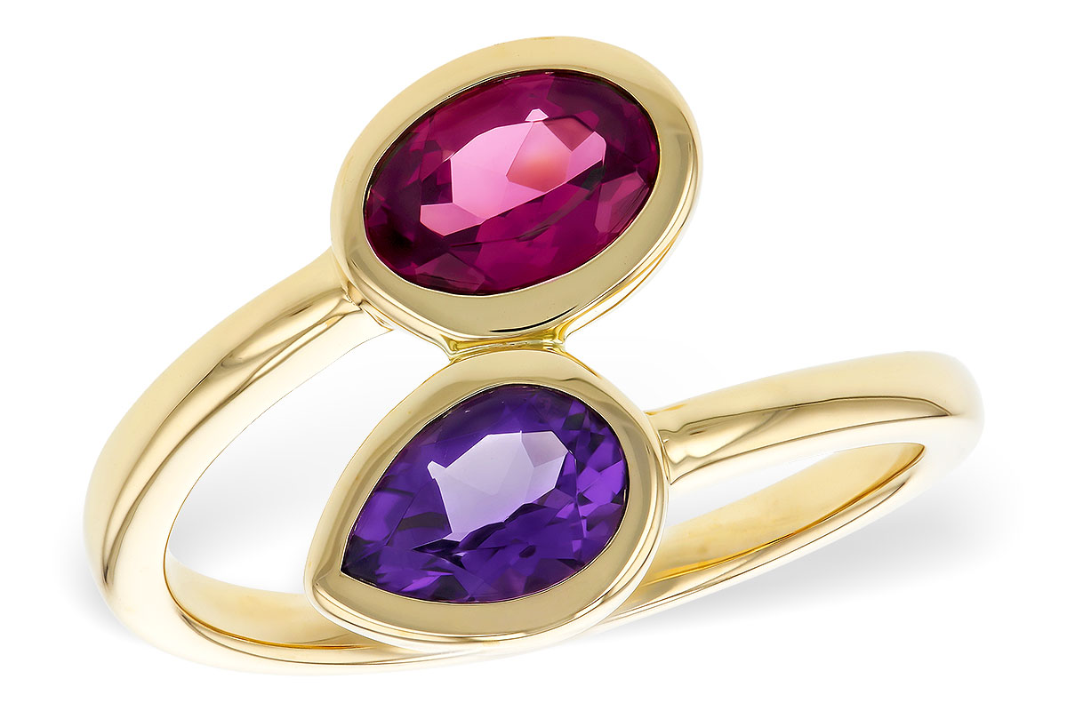C329-54195: LDS RG 1.48 TW SEMI-PRECIOUS (AMY,RHODOLITE)
