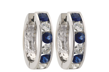 D055-85095: EARRINGS 1.22 SAPH 2.06 TGW