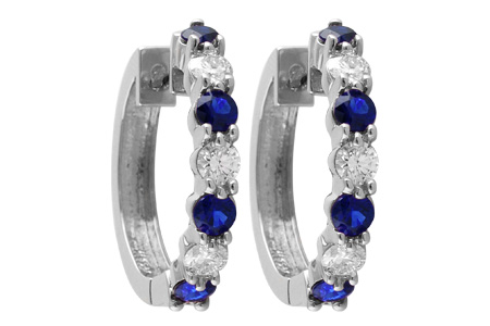D055-85113: EARRINGS 1.30 SAPH 2.08 TGW