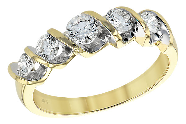 D147-70549: LDS DIA WED RING .75 TW
