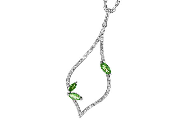 D244-97895: NECK .35 GREEN GARNET .55 TGW