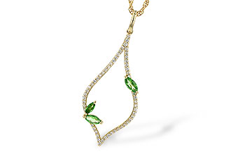 D244-97895: NECK .35 GREEN GARNET .55 TGW