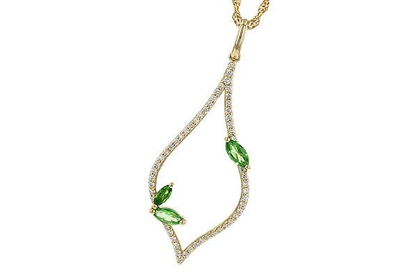 D244-97895: NECK .35 GREEN GARNET .55 TGW