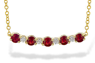 D244-99640: NECK .58 TW RUBY .70 TGW