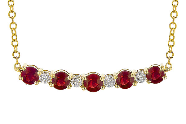 D244-99640: NECK .58 TW RUBY .70 TGW