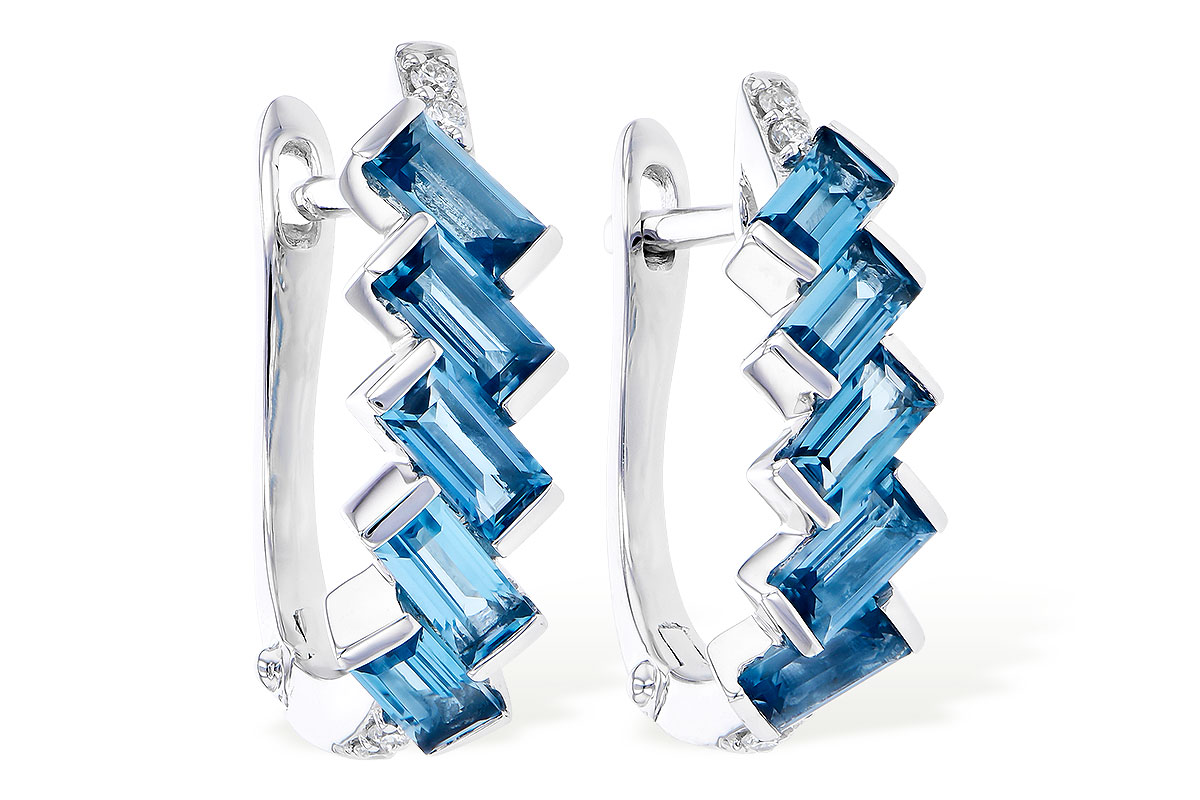 D327-71513: EARR 1.45 LONDON BLUE TOPAZ 1.50 TGW
