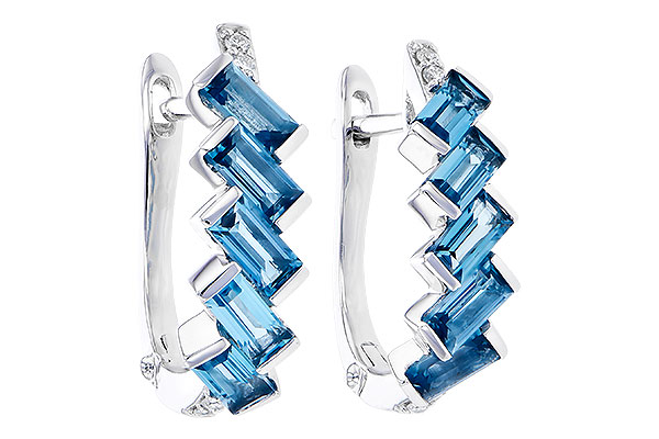 D327-71513: EARR 1.45 LONDON BLUE TOPAZ 1.50 TGW