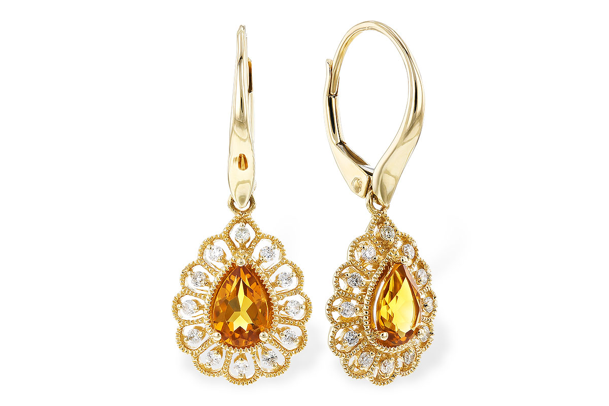 D328-57895: EARR .74 TW CITRINE .90 TGW